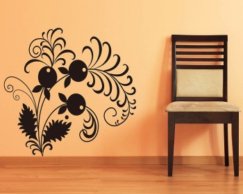 Happiness Flowers Vinyl Decals Modern Wall Art